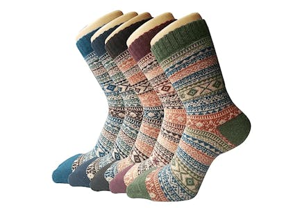 Adult Winter Wool Hiking Socks