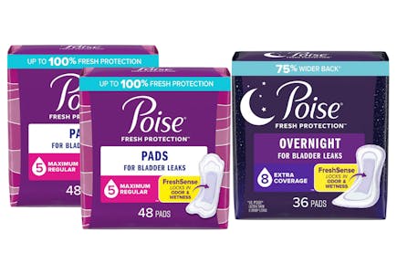 3 Poise Incontinence Products