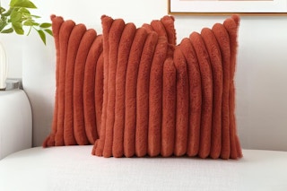2-Pack Faux Fur Throw Pillow Covers