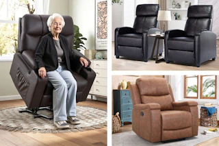 3 different recliner chair styles from Wayfair