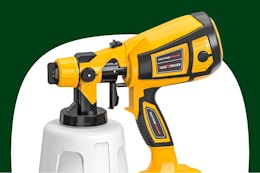 Stock image of a yellow Purevigil Paint Sprayer