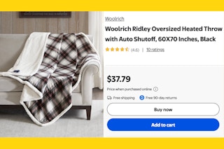 woolrich heated blanket