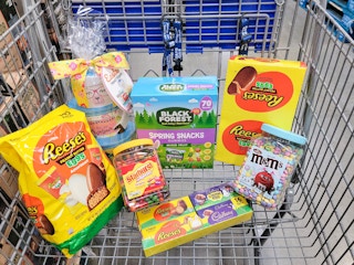 easter candy in a cart