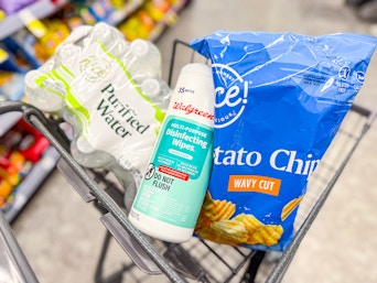 walgreens brand items in a shopping cart