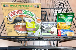 kroger matchup groceries in shopping cart