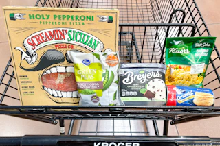 kroger matchup groceries in shopping cart