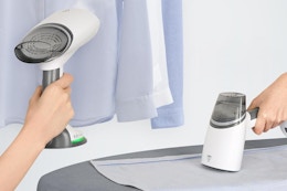 Mini Dual-Voltage Garment Steamer, Just $15 on Amazon card image
