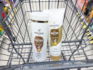 pantene hair care items in walgreens cart