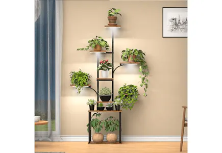 Plant Stand With Grow Lights