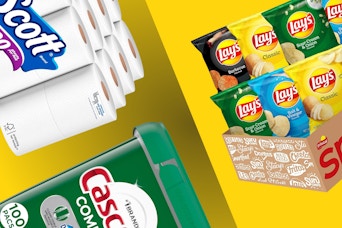 amazon items on a yellow background