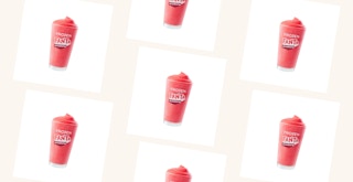 mcdonalds frozen fanta strawberry in a photo collage
