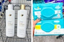 collage with dove shampoo and pampers wipes