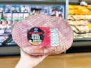 hand holding a kroger spiral ham