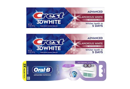 2 Crest + 1 Oral-B Products