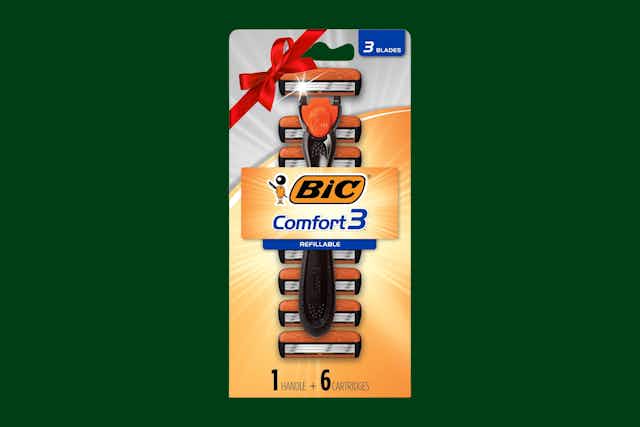 Bic Comfort 3 7-Count Disposable Razor Set, as Low as $3.85 on Amazon card image
