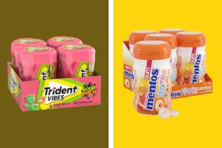 mentos and trident gum on duo template