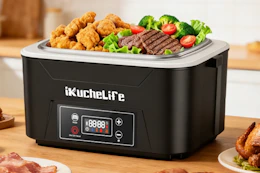 lunch box on kitchen counter filled with food