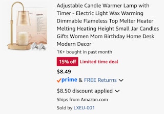 Amazon Adjustable Candle Warmer Lamp 2026