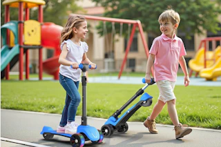 kids on electric scooters