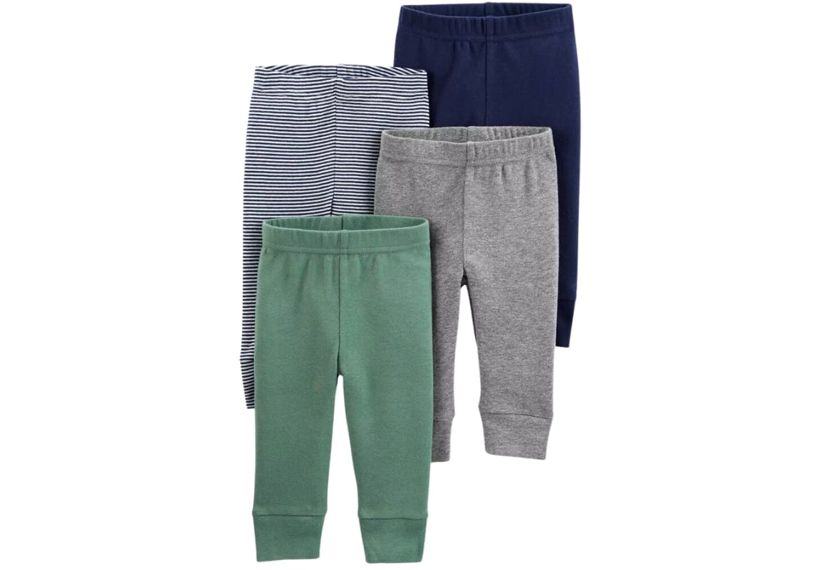 Solid and Striped Pants 4-Pack