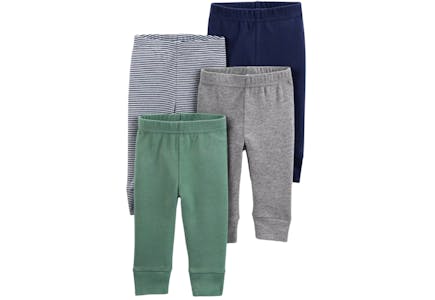 Solid and Striped Pants 4-Pack