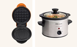 a waffle maker and a slow cooker