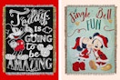 Two Mickey Mouse themed Woven Tapestry Throw Blankets