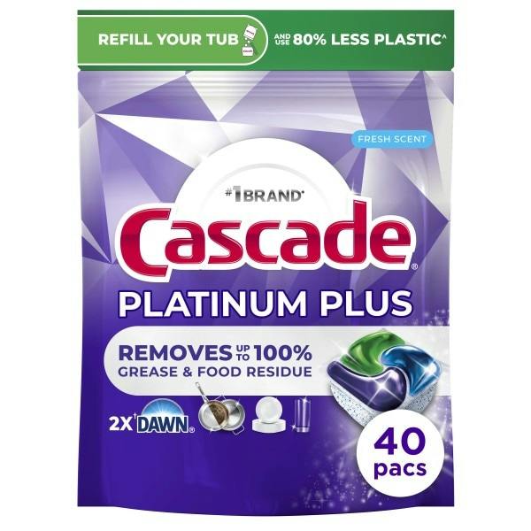 2 Cascade Dishwasher Pods Packs