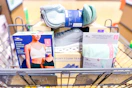 aldi women's apparel in a shopping cart