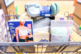 aldi women's apparel in a shopping cart