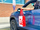 person using walgreens curbside pickup