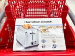 hamilton beach toaster sitting in a target cart