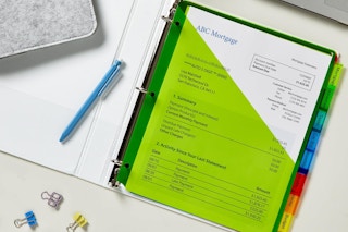 Avery 3 Ring Binder Dividers Set with papers inside