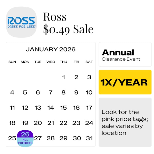 Ross $0.49 Sale — January 2026