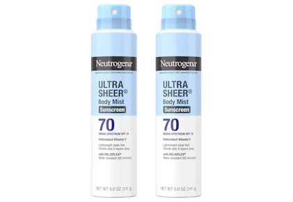 2 Neutrogena Sunscreen Sprays