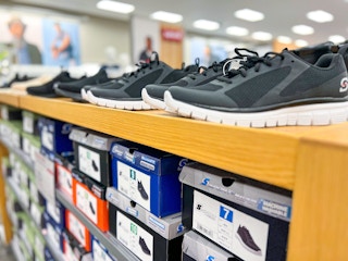 area shot of the sneakers at Target