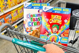 general mills cereal boxes in shopping cart