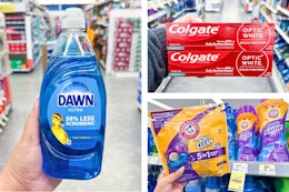 Top Walgreens Coupon Deals: $0.50 Colgate, $1.99 Dawn, B1G2 Arm & Hammer card image