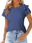 Women's Ruffle Short-Sleeve Top
