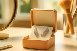 feather cuff earrings