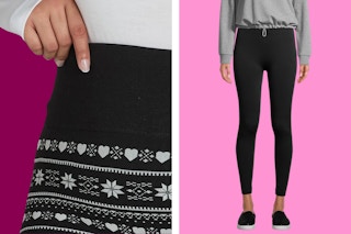 Feahters Women's Fleece Legging 2-Pack (individual shots/one close up)