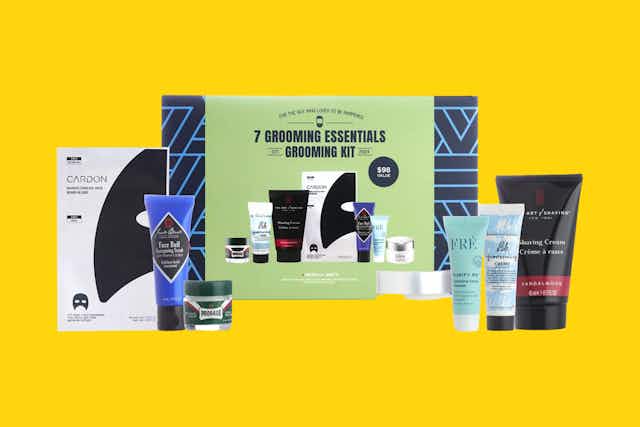 Get a 7-Piece Men's Grooming Essentials Kit for $35 at Macy's ($98 Value) card image