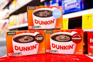 three packs of dunkin coffee keurig pods
