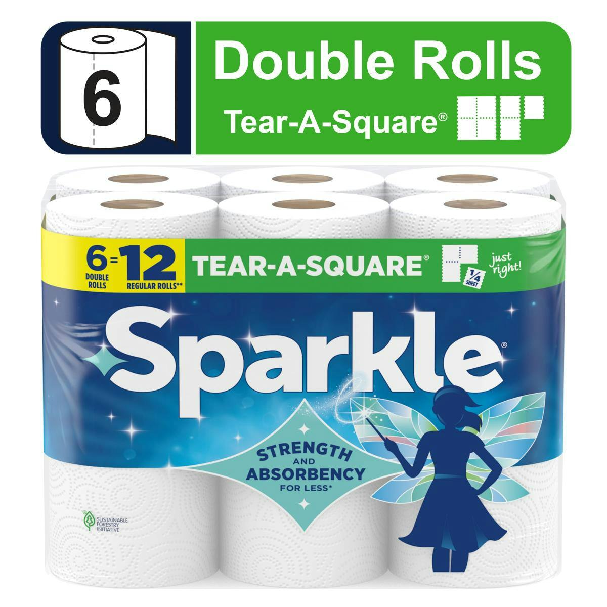 Sparkle Tear-A-Square Paper Towels