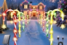 Solar Candy Cane LED Pathway Lights B0FHH68C2Z B0FHD4ZJB4
