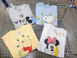 disney tees in a cart