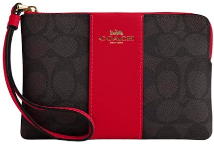 Coach Corner Zip Wristlet