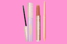 Tarte makeup products on a pink background