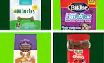 dog treats on a grid