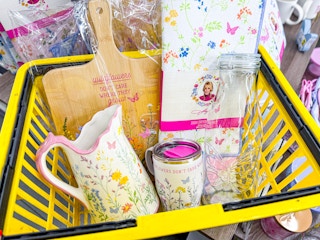 dollar general dolly parton items in yellow basket